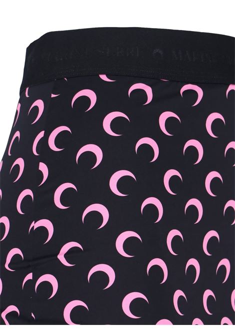 moon printed jersey knee length skirt woman black and pink MARINE SERRE | WSK123ACJER0001BK90